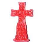 Crucifix Red candle