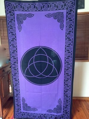 Purple & Black Tap Top Curtain