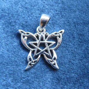 Sterling Silver Butterfly Pentacle Small | Wicca Warehouse