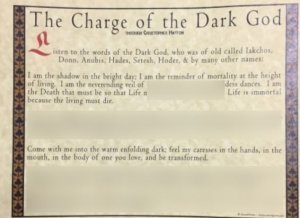 The Charge of the Dark God Chart