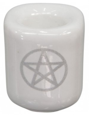 Ceramic Chime Candle Holder White